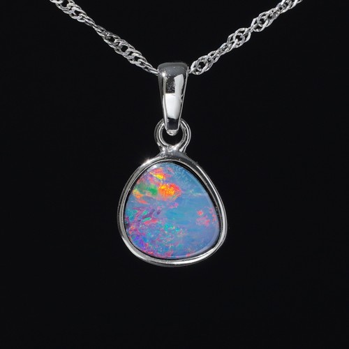 Australian black opal doublet - australian,