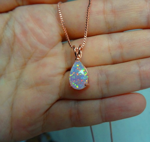 Opal halskette rosegold - opal,