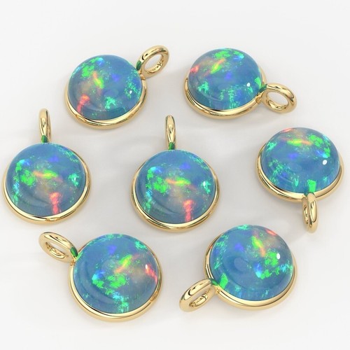 14k massiv gold 5mm edelstein - gold,