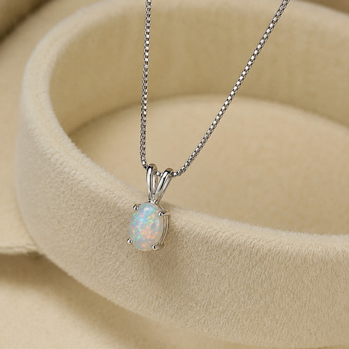 Anhänger weißer fire opal - weißer,
