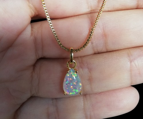 Opal halskette gold - opal,