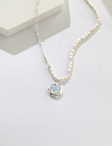 925 sterling silber - silber, opal