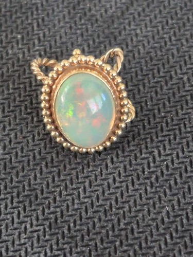 Gelbgold opal anhänger - 14,