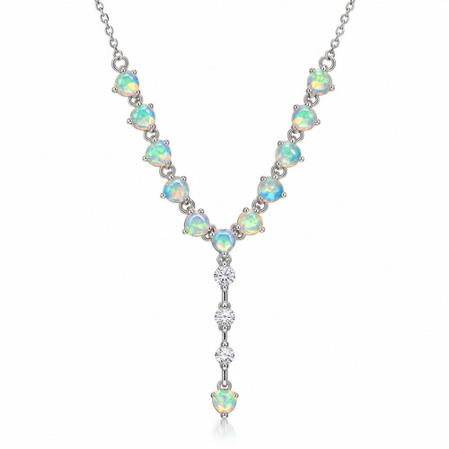 Natürlicher opal halskette - opal,