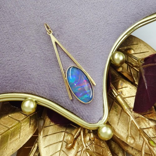 Vintage 9kt gold opal - 9kt, triplett