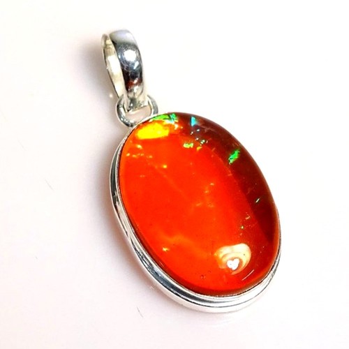 Orange triplett opal oval - orange,