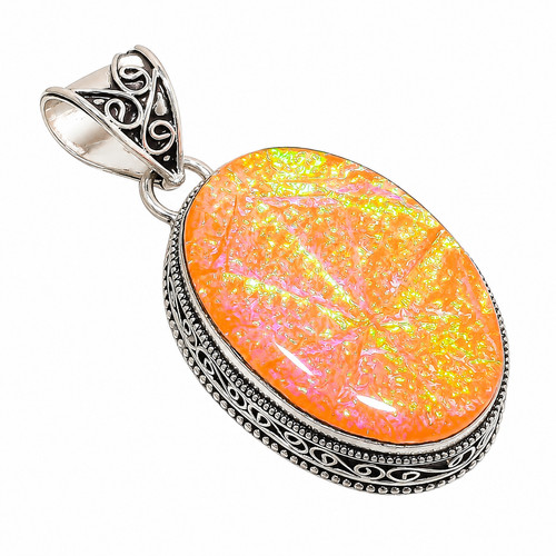 Orange triplett opal edelstein - triplett,