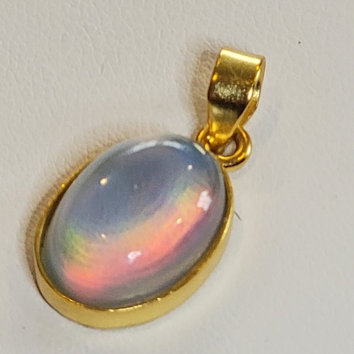 Aurora opal doublet 14k - aurora,