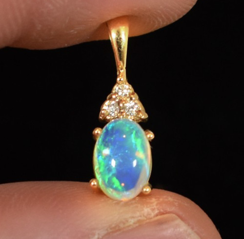 14k gold massiver kristall - 14k,