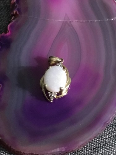 10k gelbgold opal diamant - opal,