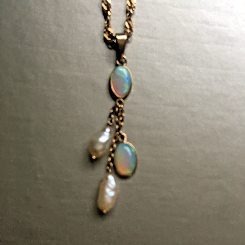 Einzigartig 14k gelbgold opal - 14k,