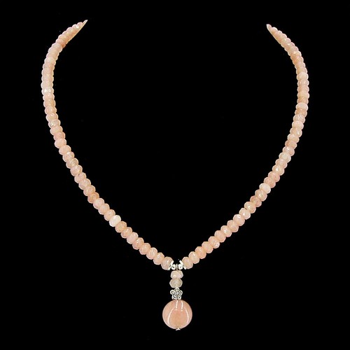 Altrosa opal halskette - opal,