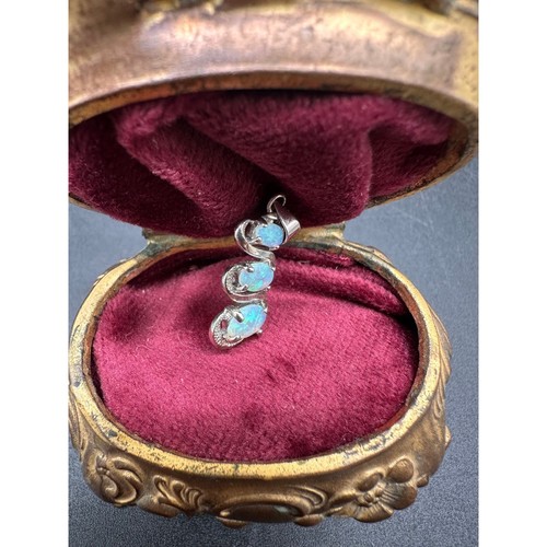 Opal sterlingsilber gewellt - opal,