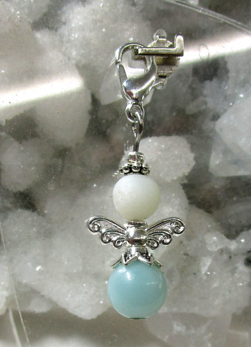 Andenopal blau engel - andenopal, engel-charm