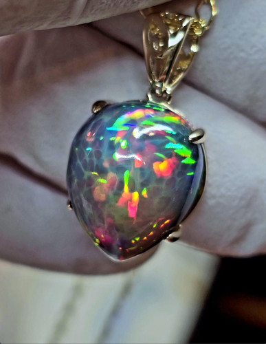 Birne cabochon feueropal - birne,