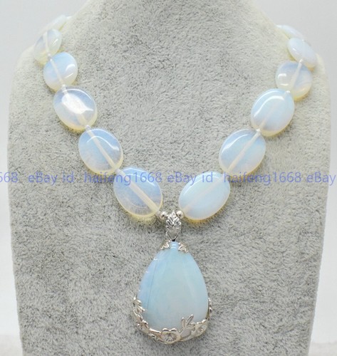 Natürlich 13x18mm weiß opal - weiß,