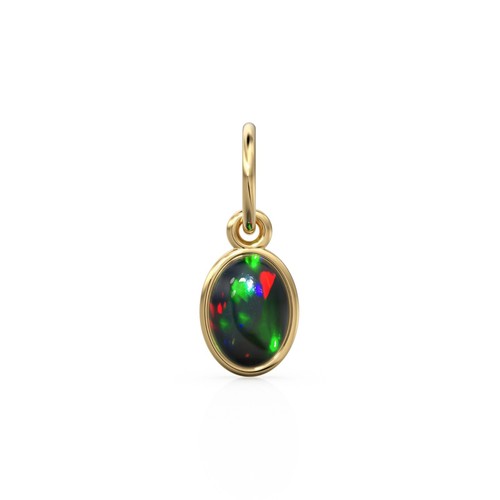 Stck schwarzer feueropal - schwarzer,