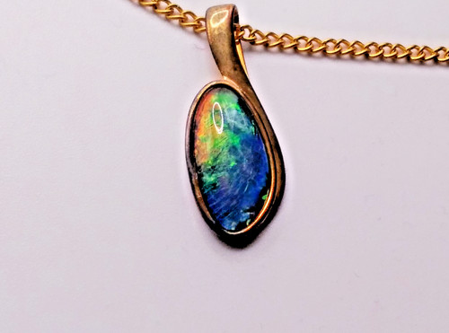 Australischer opal halskette - australischer,