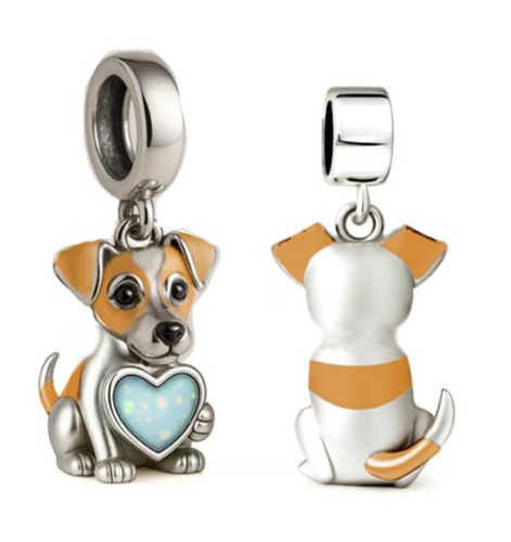 925 silber jack russel - russel, hält